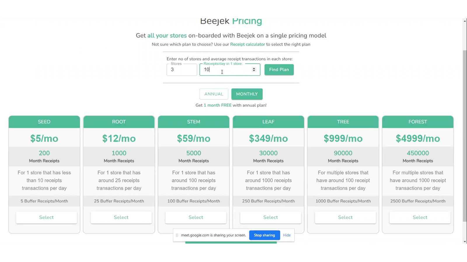 Step 4 - Select Pricing Plan per your Requirement